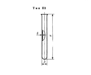 Пробирки цилиндрические с развернутым краем П1, ГОСТ 25336-82, боросиликатное стекло